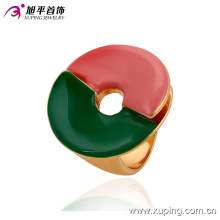 13703 горячие продажи новый дизайн леди ювелирные изделия большой круг розовый и зеленый цвет палец кольцо 